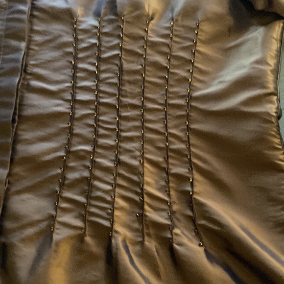 Coldwater Creek concealed buttoned down copper metallic 3/4 sleeves XL blouse - Picture 6 of 12